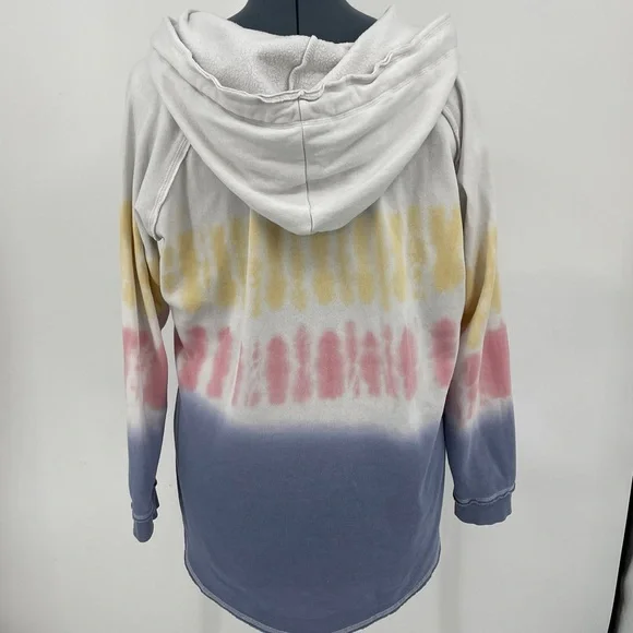 Ocean Drive RON JON White and Blue Tie-Dye Hoodie WOMENS SIZE L - Picture 2 of 8